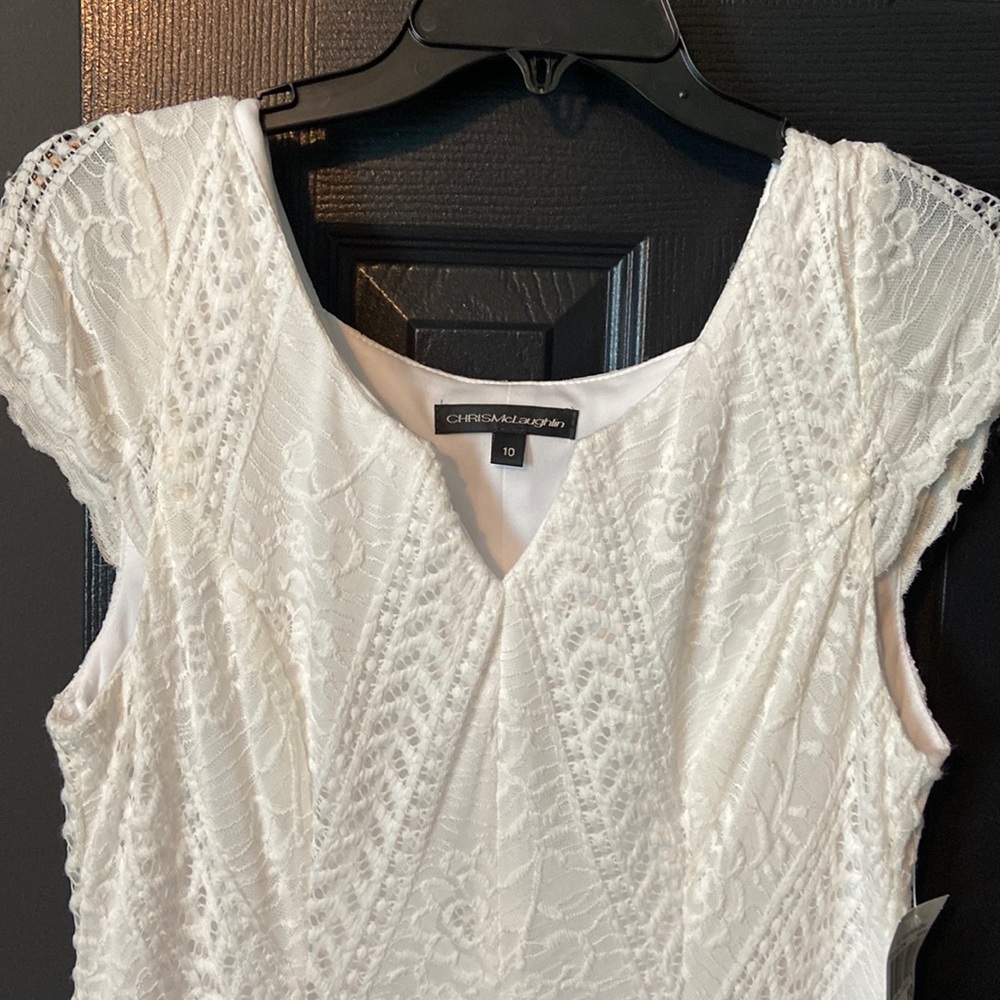 White, lace eyelet dress-NWT